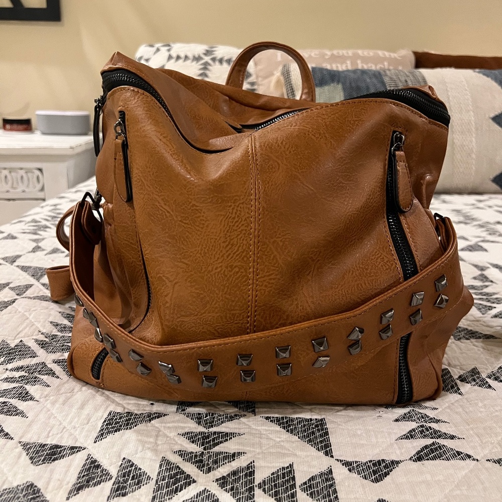 Leather Backpack Purse